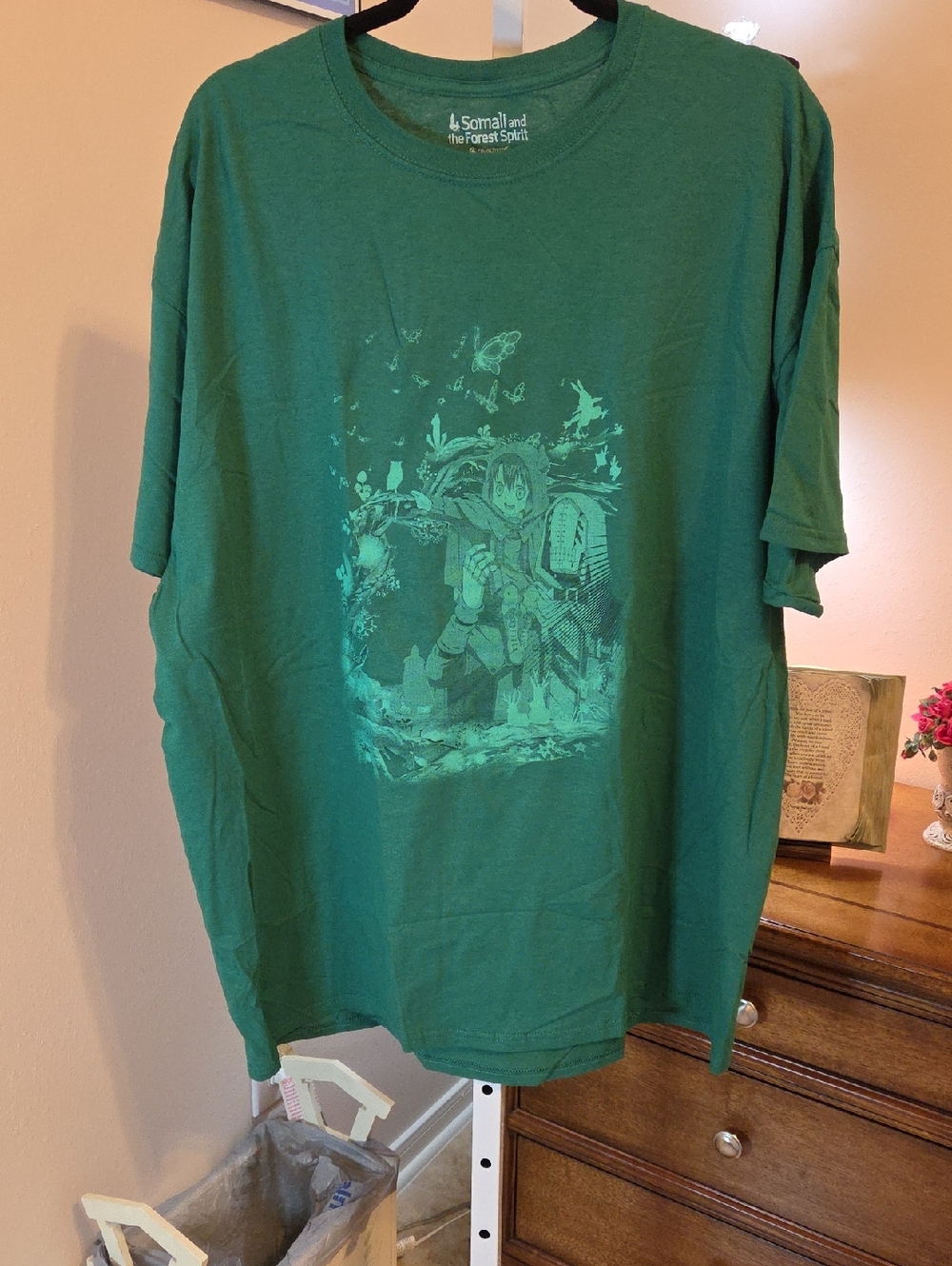 Somali & The Forest Green Graphic Tee with Fantasy Print